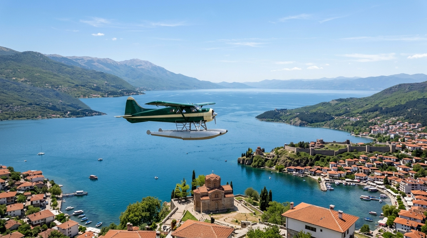 Flying to Ohrid: The Ultimate Guide for European Travelers Ohrid from above